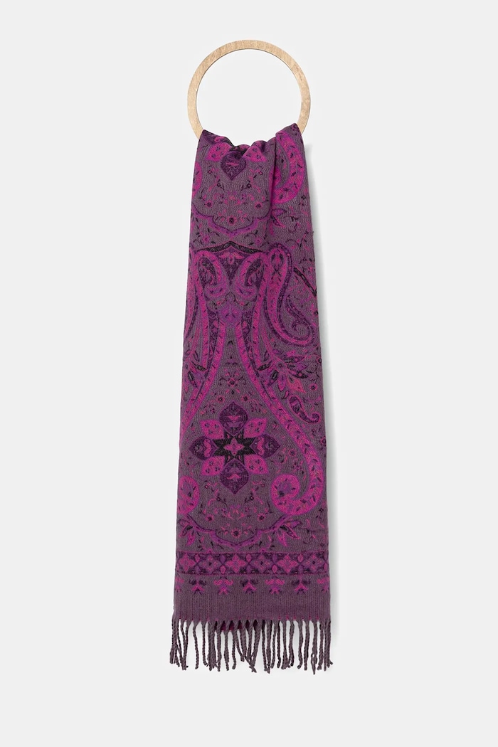 Szal damski żakardowy wzorzysty RW25-SAD600 multicolor RW25