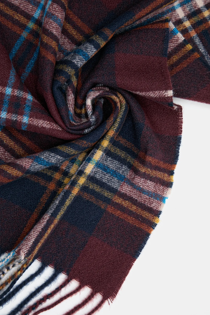 Szal męski w kratę z wiskozą multicolor RW25-SAM900