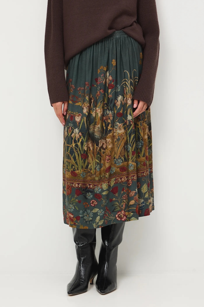 Spódnica damska z kolekcji Zamek Królewski na Wawelu x Medicine rozkloszowany multicolor RW25-SDD856