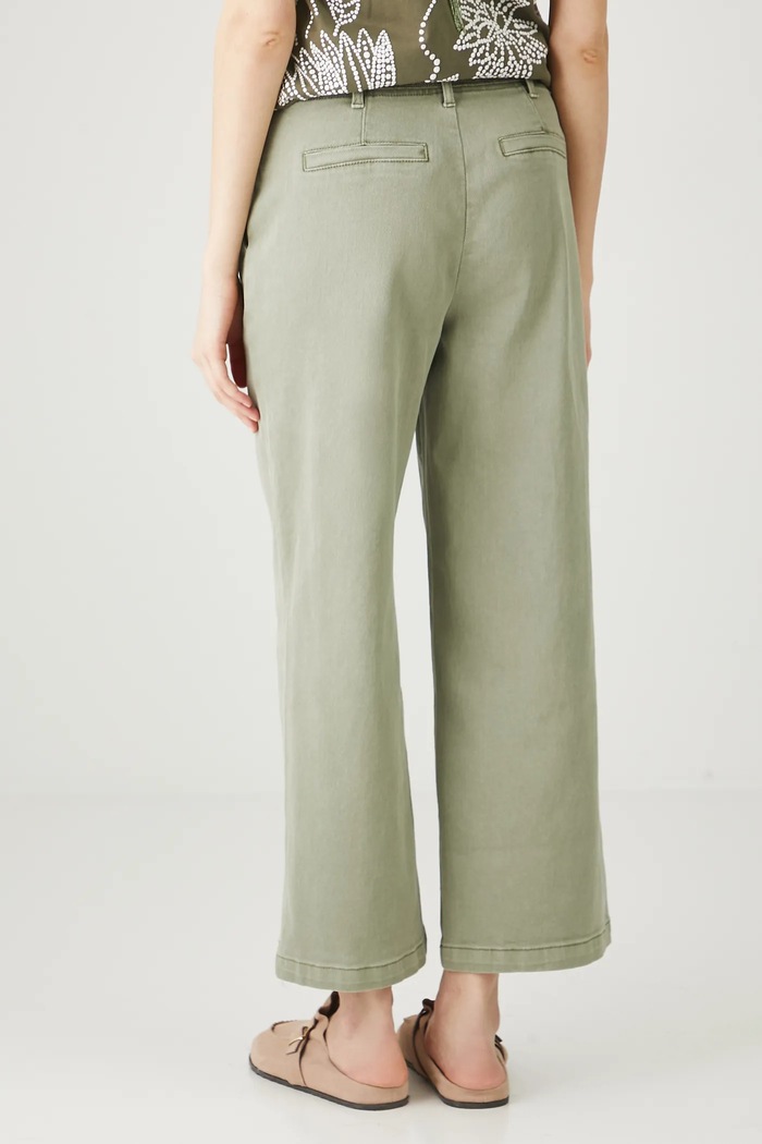 Oblečenie Rifle dámske wide leg s opaskom RW25-SJD104 zelená