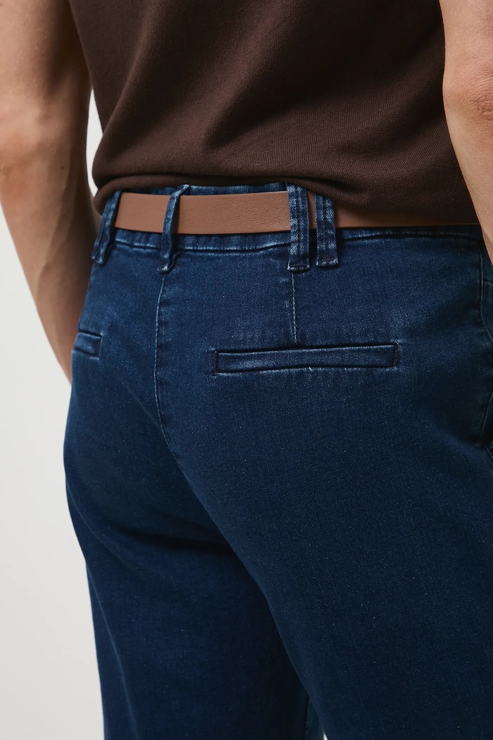 Rifle chino s opaskom tmavomodrá RW25-SJD302