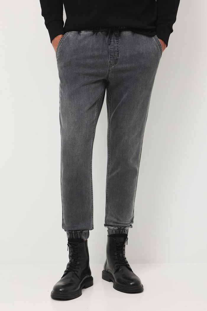 Jeansy męskie jogger z efektem sprania RW25-SJM906 szary RW25