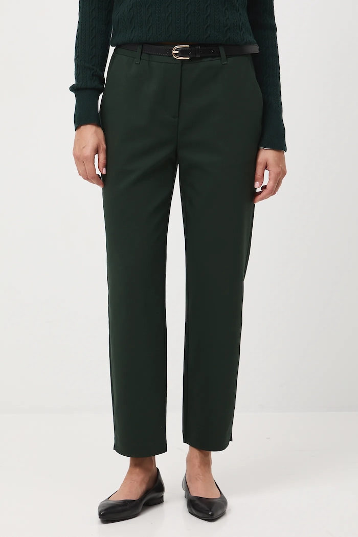 Nohavice chino s opaskom hladké medium zelená RW25-SPD051
