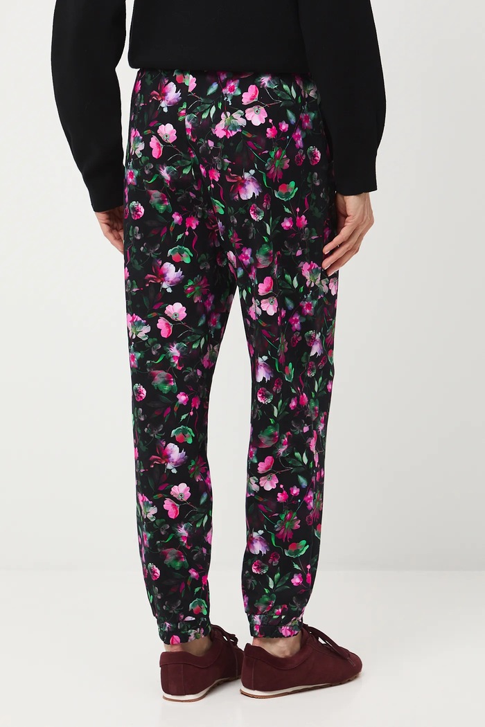 Odzież Spodnie dresowe bawełniane damskie z elastanem wzorzyste RW25-SPD060 multicolor