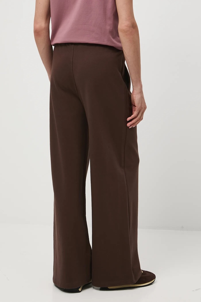 Odzież Spodnie dresowe damskie wide leg RW25-SPD307 brązowy