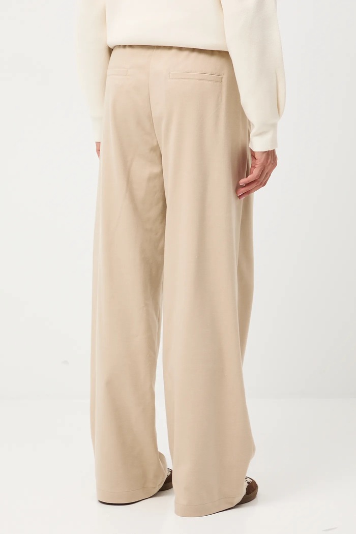 Odzież Spodnie damskie wide leg melanżowe RW25-SPD600 beżowy