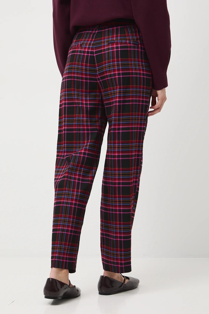 Odzież Spodnie damskie chino w kratę RW25-SPD602 multicolor