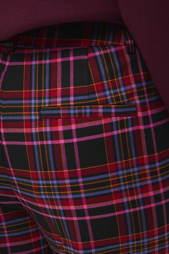 Spodnie damskie chino w kratę multicolor RW25-SPD602