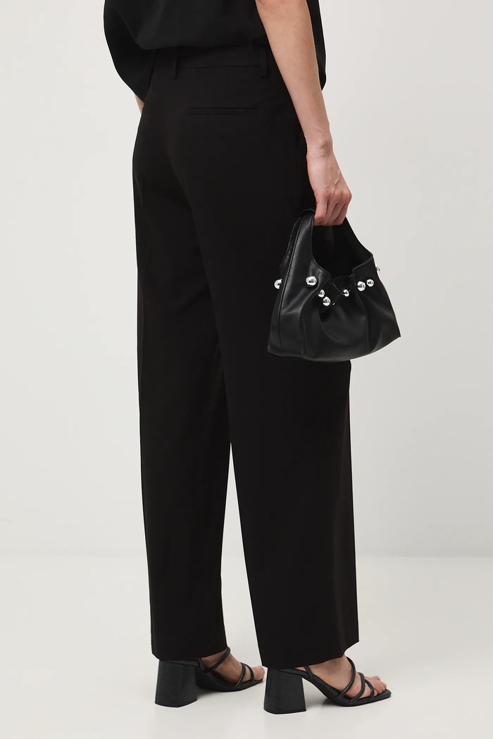 Odzież Spodnie damskie wide leg gładkie RW25-SPDA01 czarny
