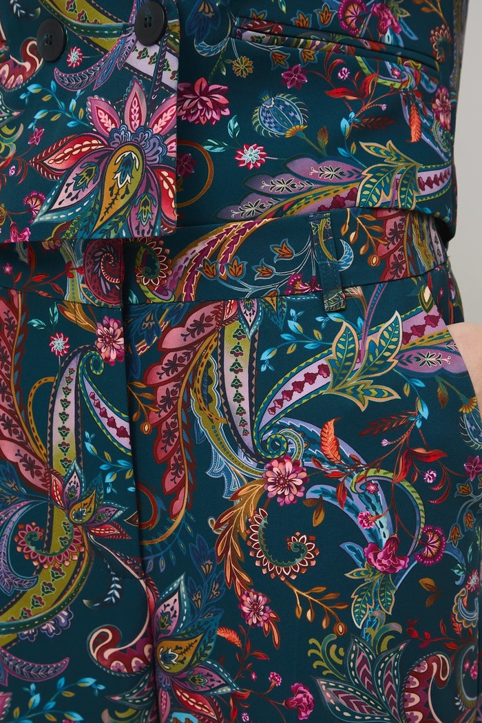 Spodnie damskie wide leg wzorzyste multicolor RW25-SPDC00