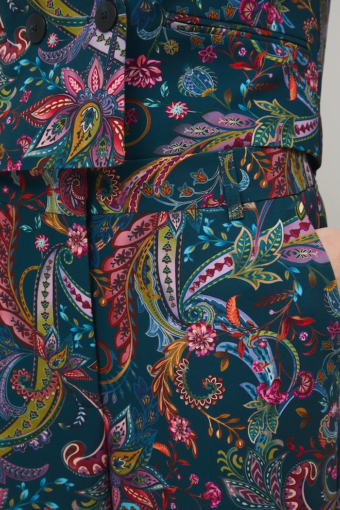 Spodnie damskie wide leg wzorzyste multicolor RW25-SPDC00