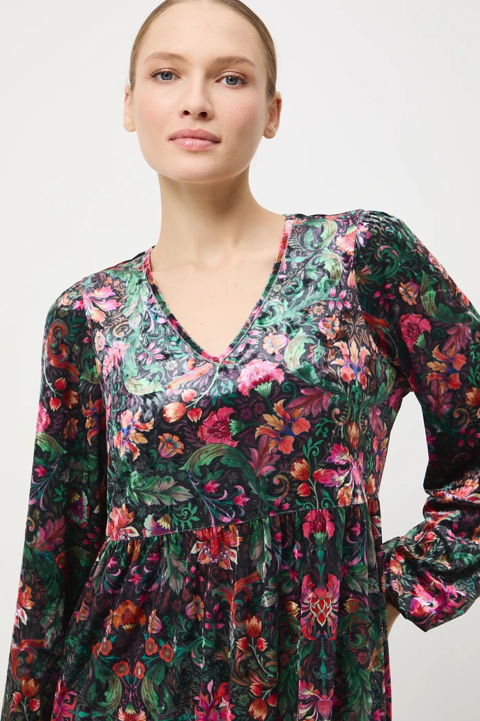 Sukienka damska mini wzorzysta multicolor RW25-SUD071