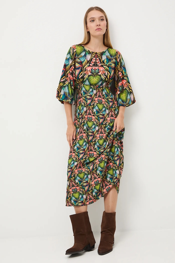 Sukienka damska midi z kolekcji Tajemniczy Świat Medicine RW25-SUD550 multicolor RW25
