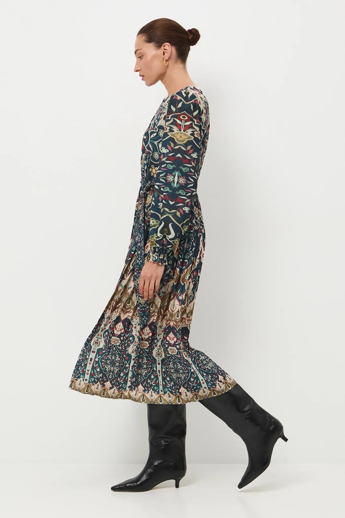 Sukienka z kolekcji Zamek Królewski na Wawelu x Medicine wzorzyste multicolor RW25-SUD851