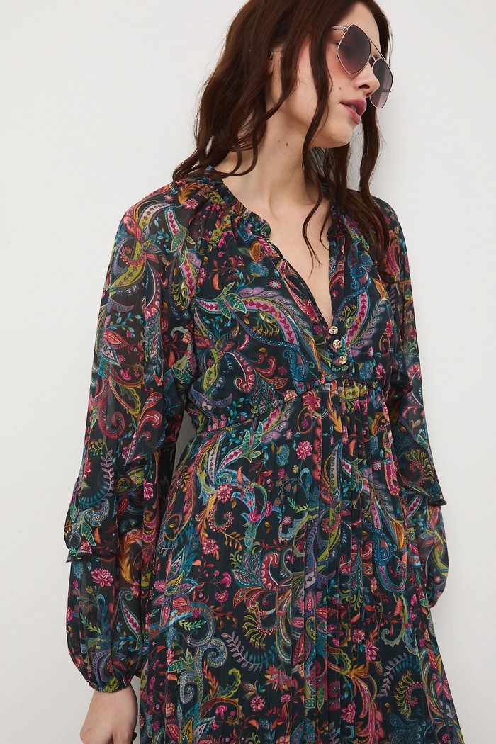 Sukienka midi wzorzysta multicolor RW25-SUDC04