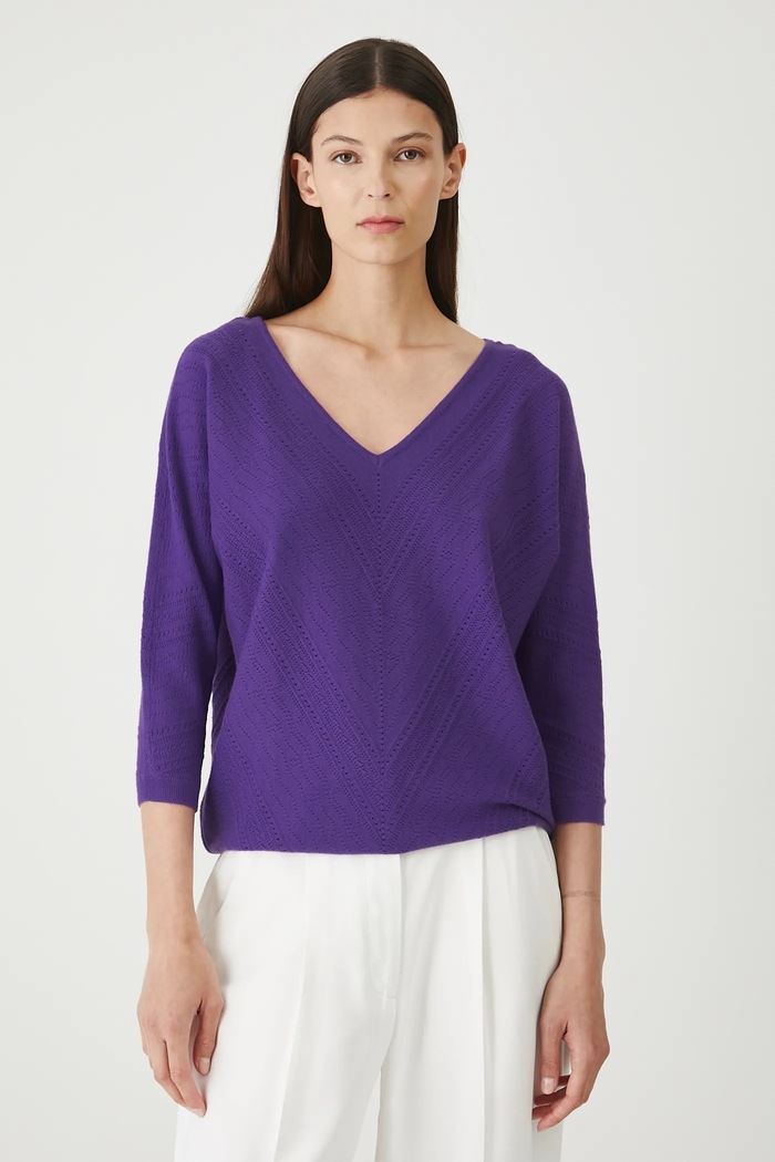 Medicine pulover subtiri violet RW25-SWD020