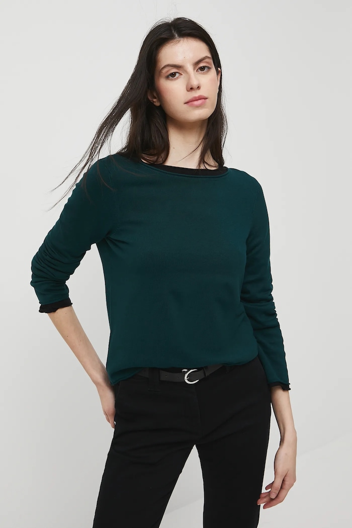 Medicine pulover subtiri verde RW25-SWD033
