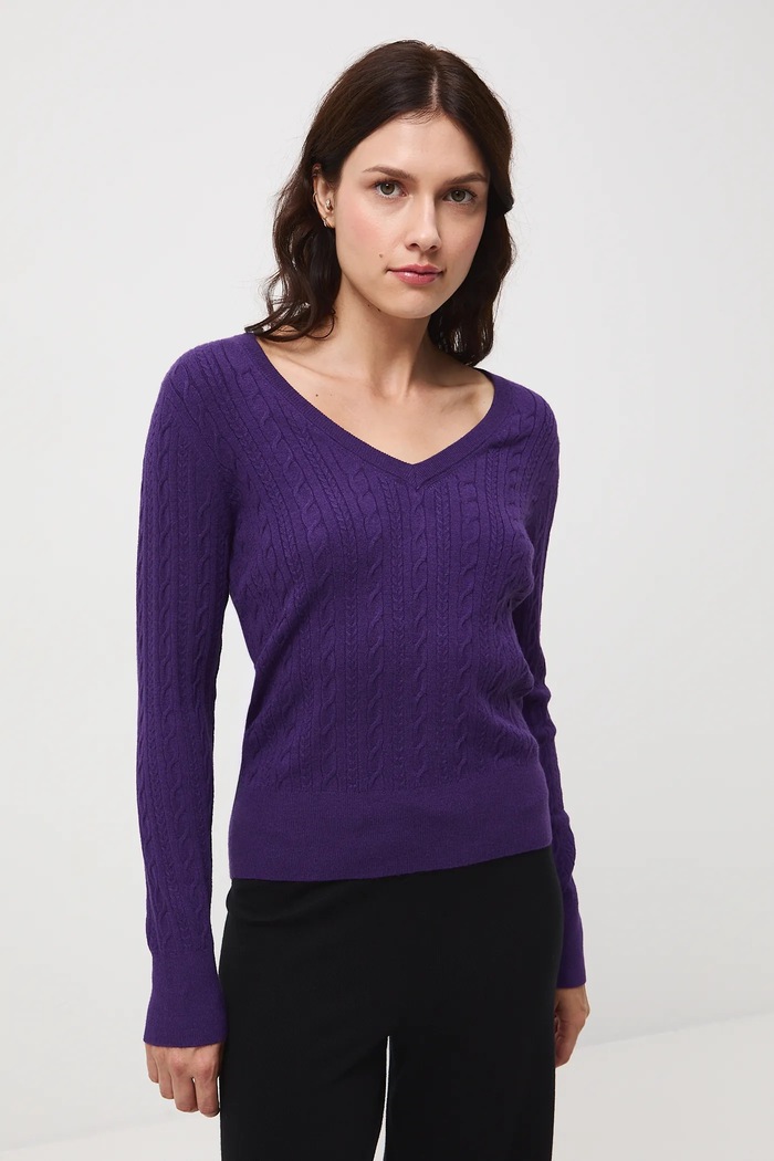 Medicine sweter RW25-SWD052 fioletowy RW25