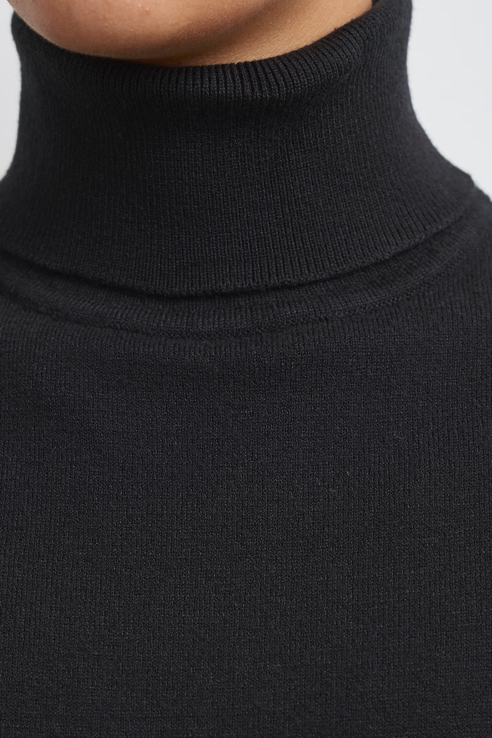Sweter damski gładki z wiskozą RW25-SWD071 czarny