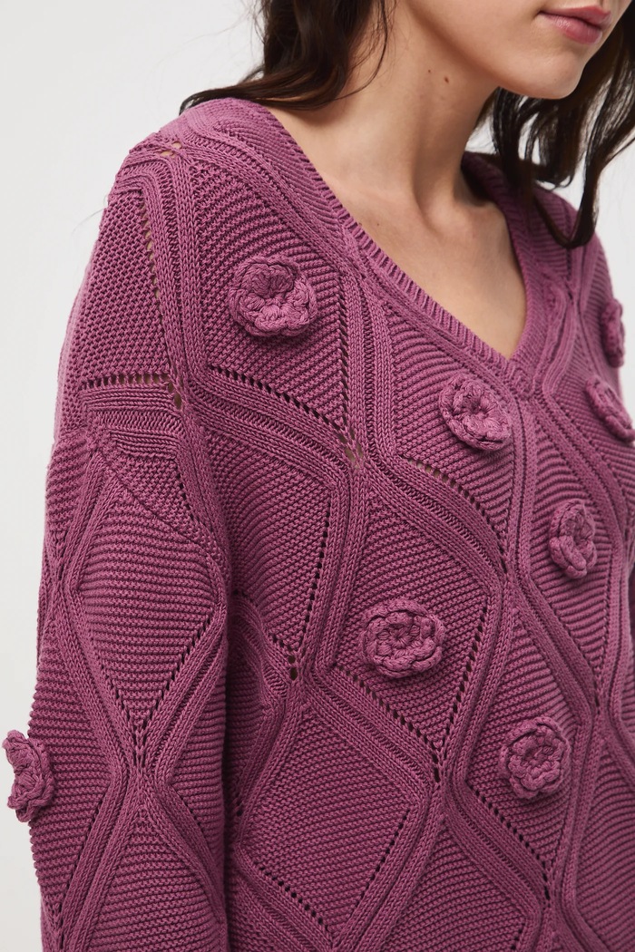 Medicine pulover RW25-SWD502 violet