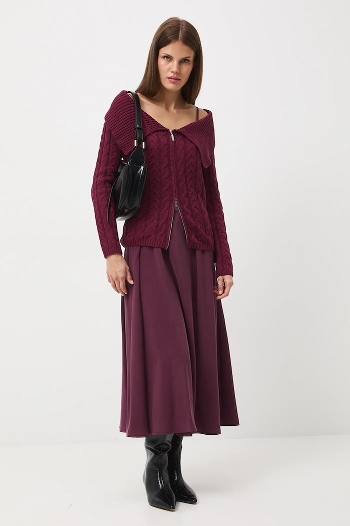 Kardigán Medicine slim burgundské RW25-SWD611