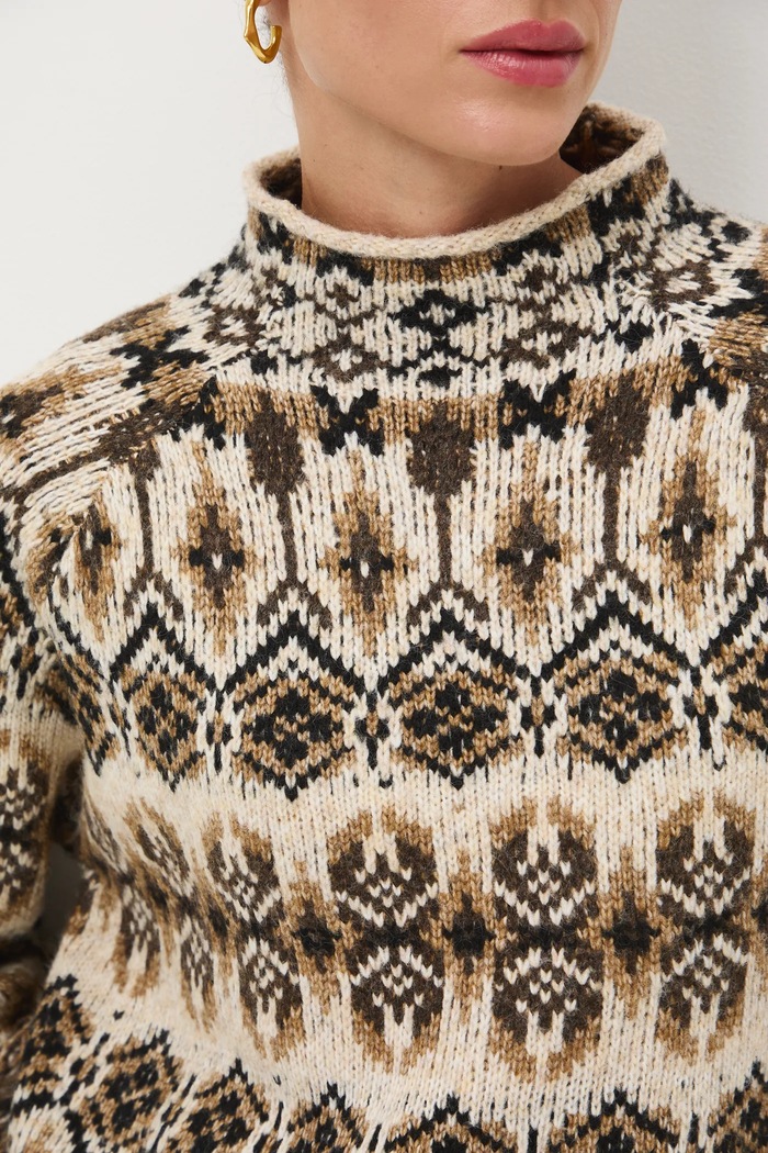 Medicine sweter z domieszką wełny RW25-SWD804 multicolor