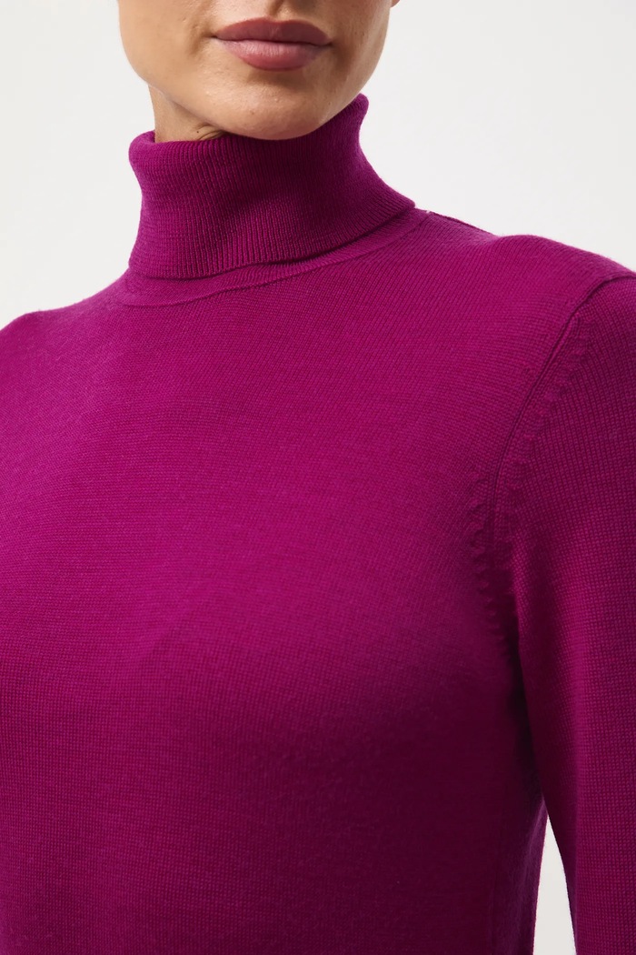 Sweter z wełny merino gładki RW25-SWD810