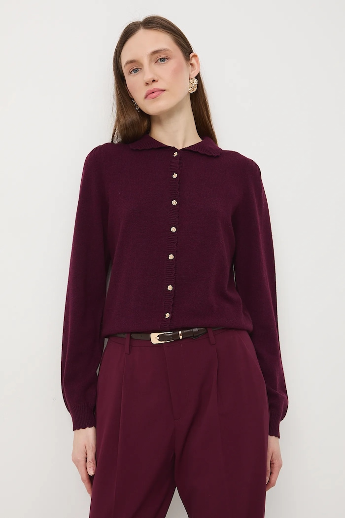 Sweter Medicine RW25-SWDB02 bordowy