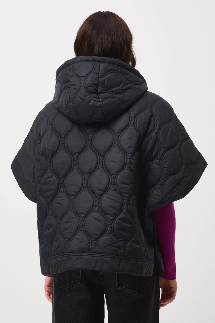 Odzież Poncho damskie pikowane RW25-SYD503 czarny