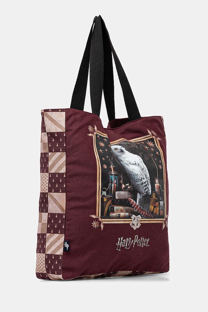Akcesoria Torba bawełniana z kolekcji Harry Potter RW25-TCDB50 bordowy