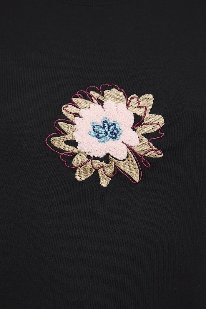 T-shirt bawełniany damski z elastanem interlock RW25-TSD102 czarny