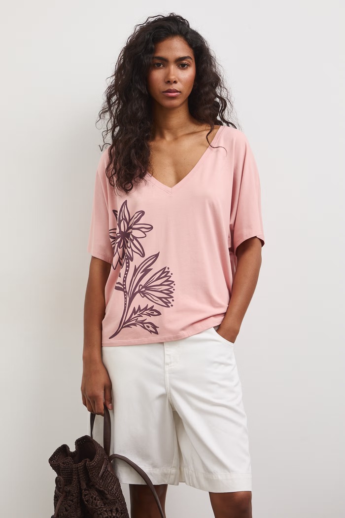 Medicine tricou print roz RW25-TSD108