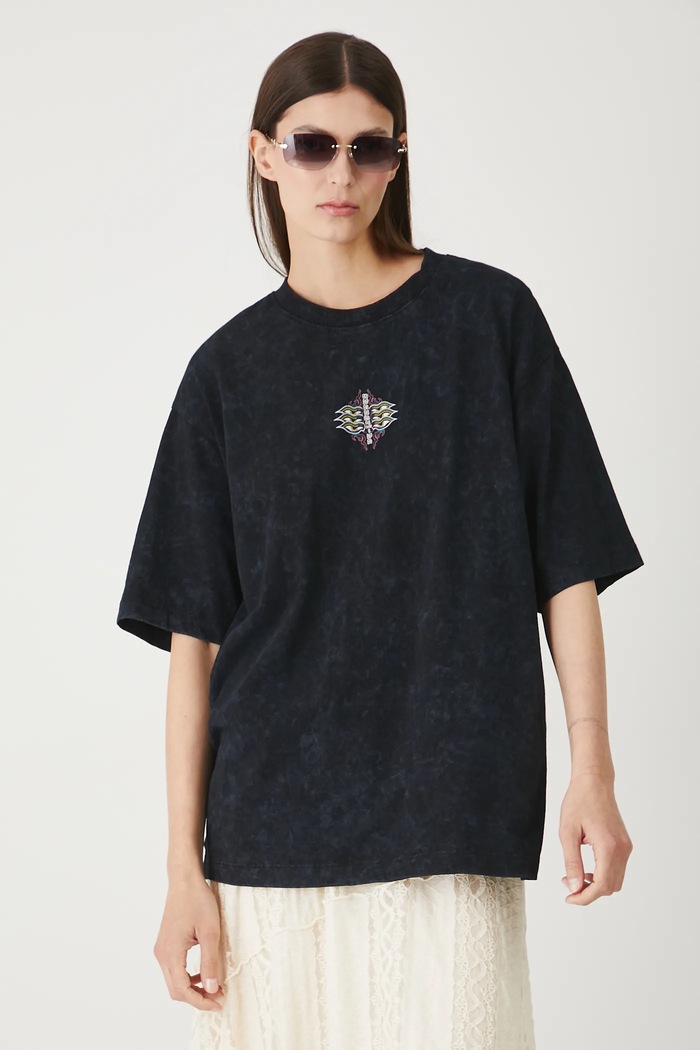 T-shirt bawełniany damski z kolekcji Lands of Legends – Shangri-La szary RW25-TSD256