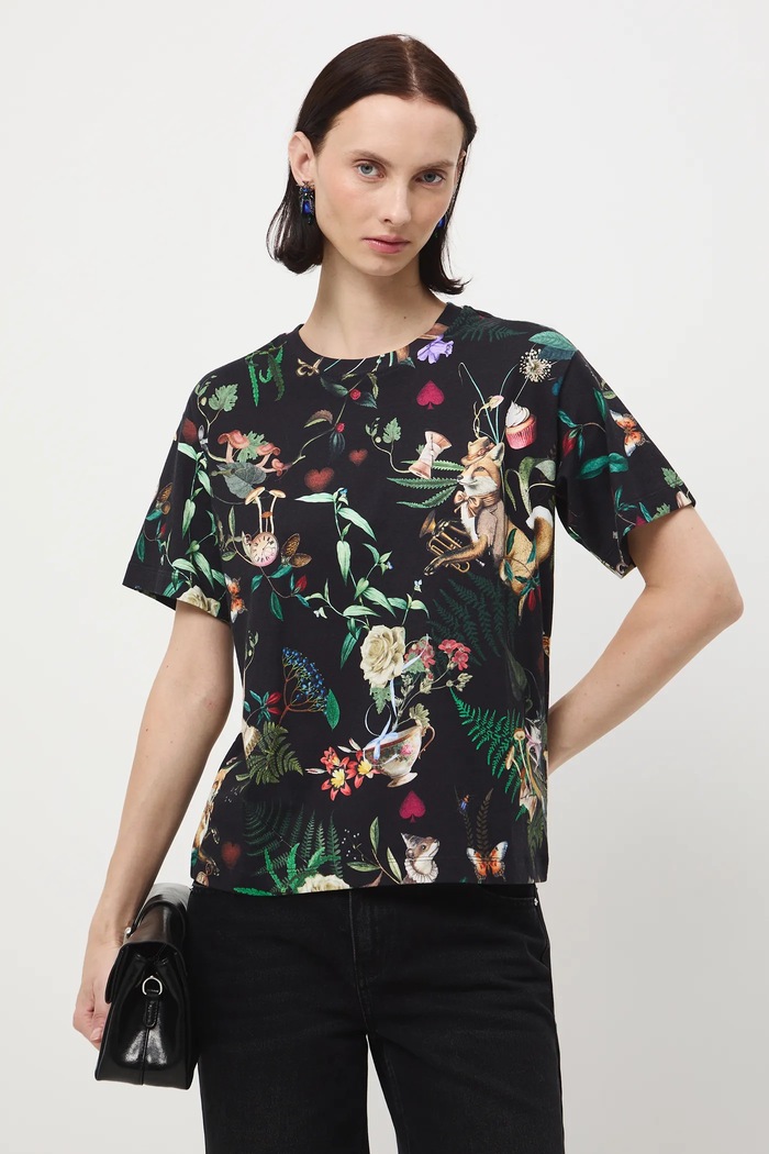 Medicine tricou din bumbac cu modele multicolor RW25-TSD902