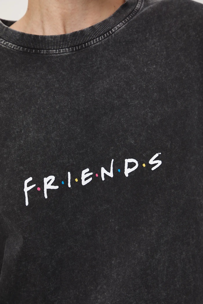 T-shirt bawełniany damski Friends RW25-TSDA74 szary