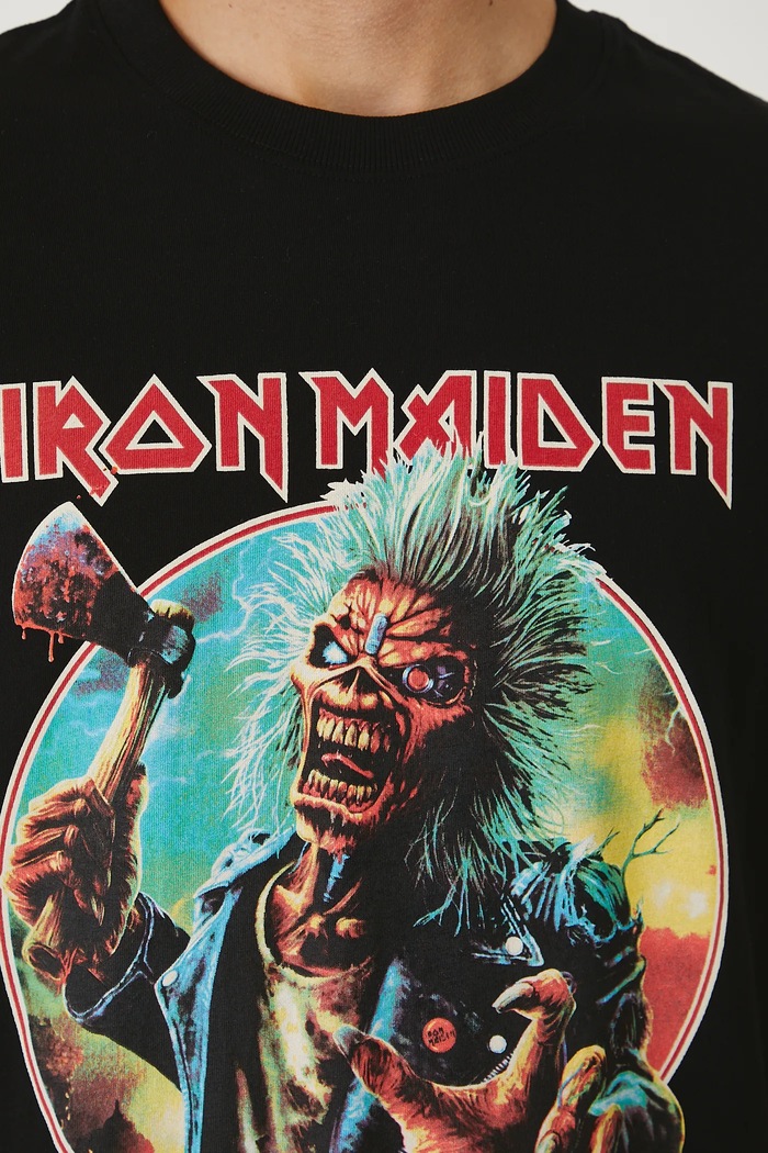 Bavlněné tričko pánské Iron Maiden RW25-TSM172 černá