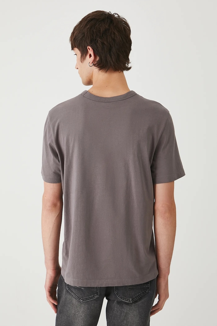 Odzież T-shirt bawełniany męski z nadrukiem RW25-TSM213 brązowy
