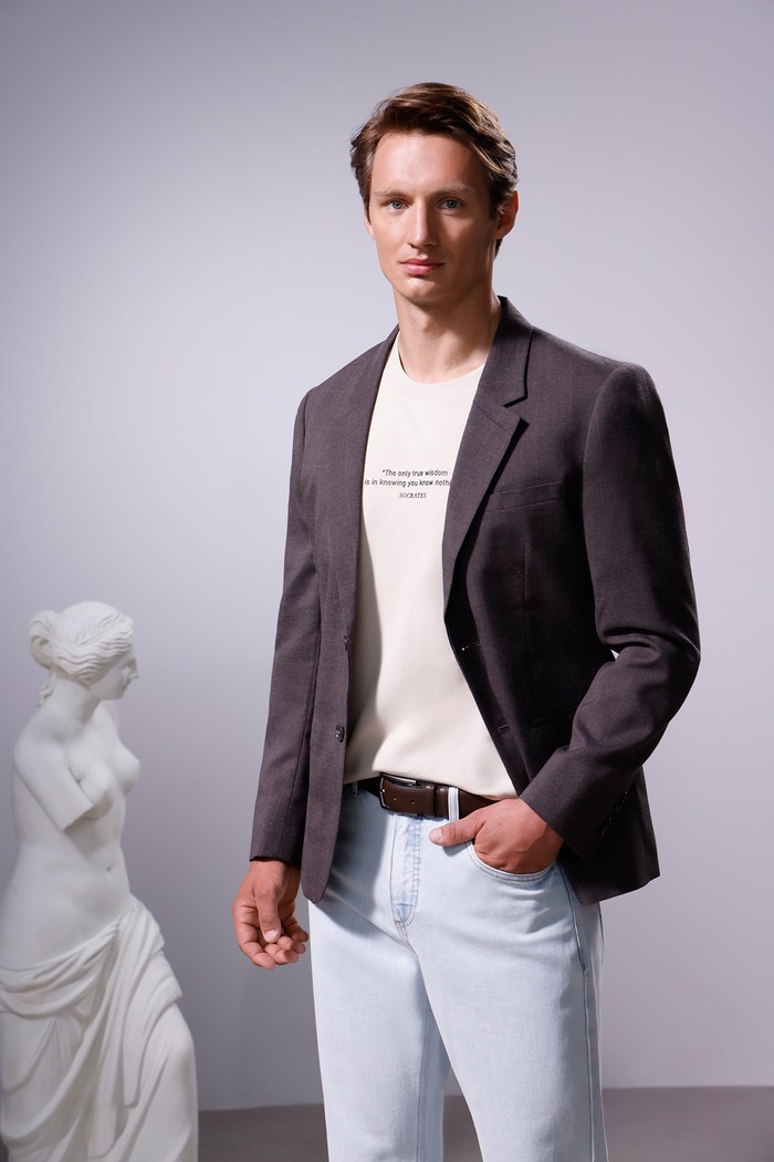 Tričko Medicine slim béžová RW25-TSM357