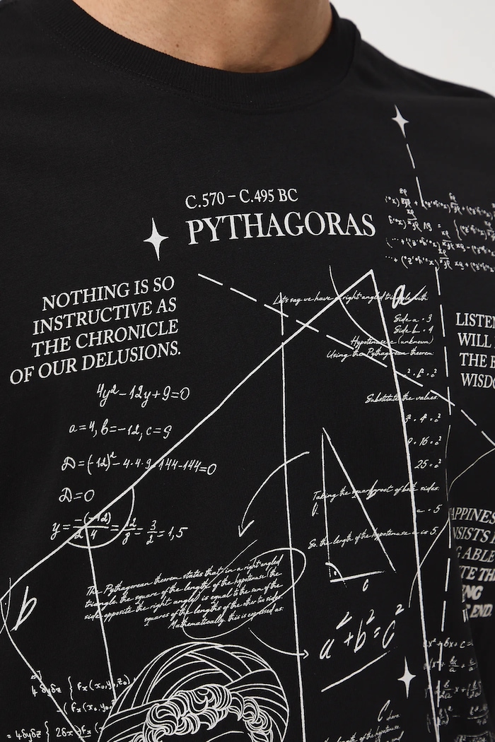 T-shirt bawełniany męski z kolekcji Science – Words of Wisdom RW25-TSM358