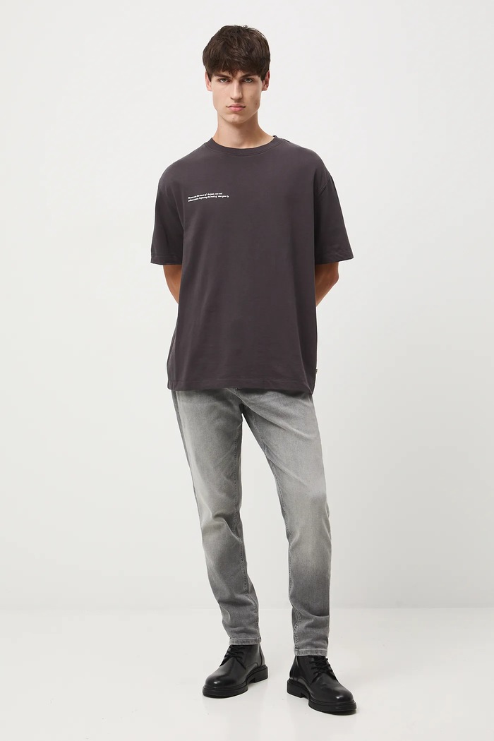 T-shirt bawełniany męski z nadrukiem RW25-TSM506 szary RW25