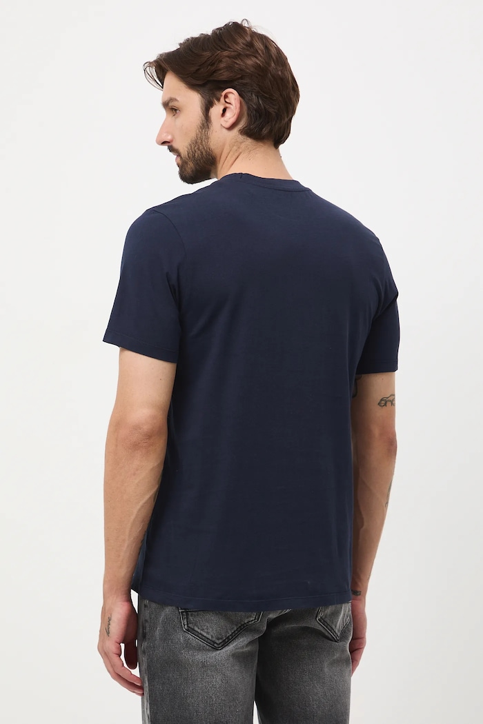 T-shirt bawełniany męski z kolekcji Tajemniczy Świat Medicine granatowy RW25-TSM550