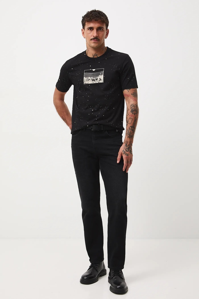 Odzież T-shirt bawełniany męski z kolekcji Tajemniczy Świat Medicine RW25-TSM558 czarny