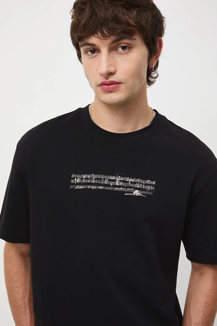 T-shirt bawełniany męski z kolekcji Narodowy Instytut Fryderyka Chopina x Medicine RW25-TSM705 czarny RW25