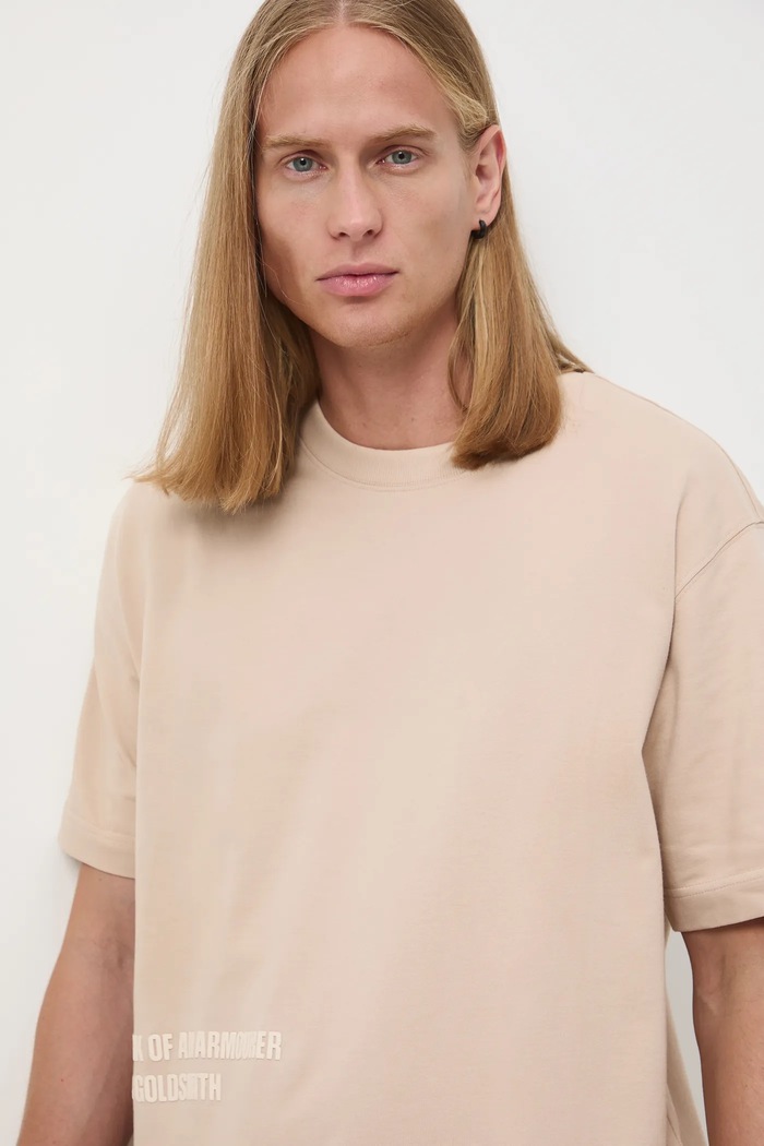 T-shirt bawełniany męski z kolekcji Zamek Królewski na Wawelu x Medicine RW25-TSM861 beżowy RW25