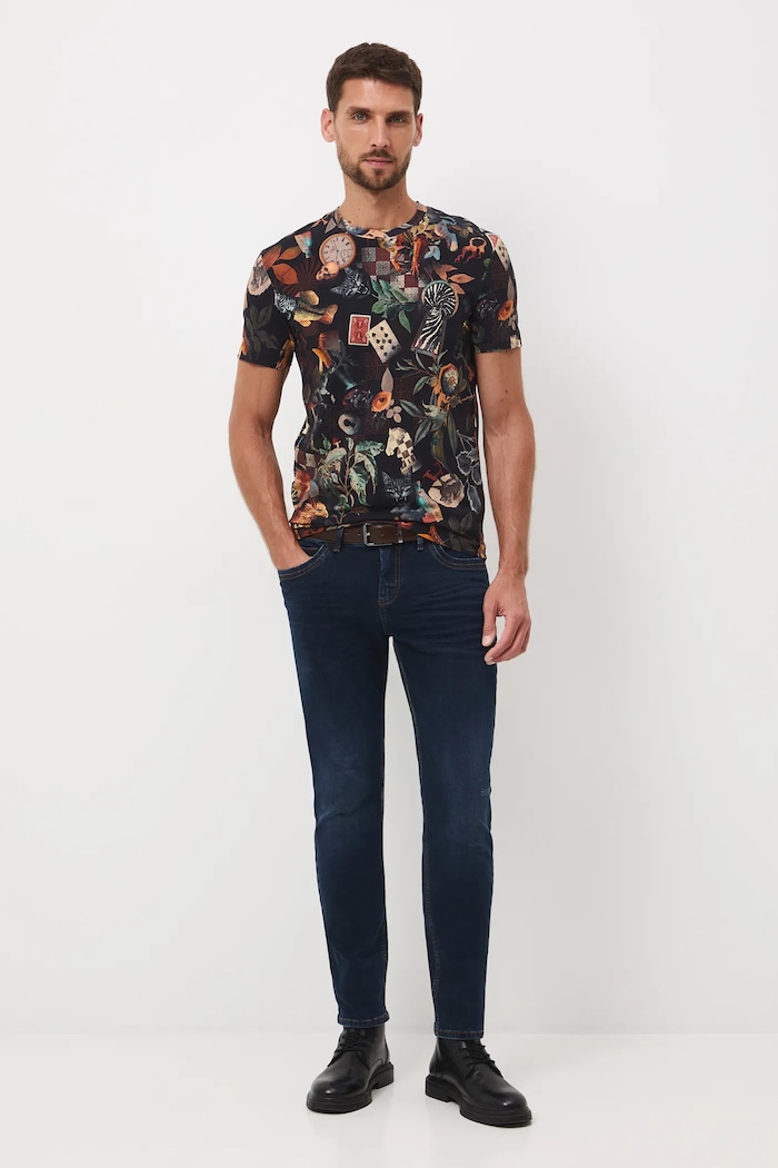 Tričko Medicine slim čierna RW25-TSM902