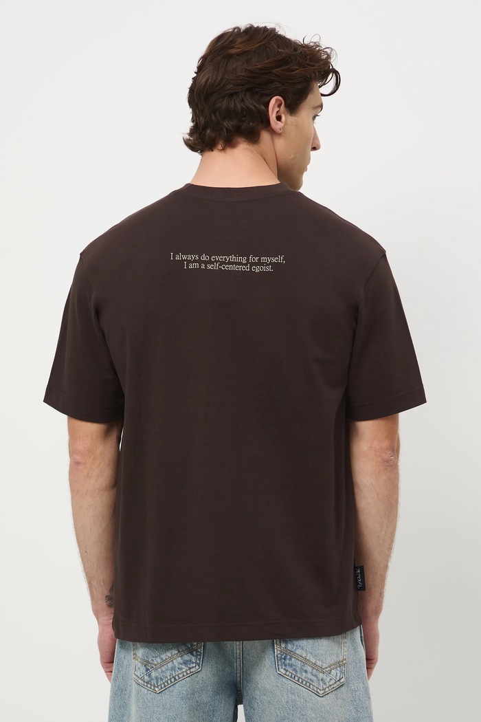 Odzież T-shirt bawełniany męski z kolekcji Zdzisław Beksiński x Medicine RW25-TSMA61 brązowy