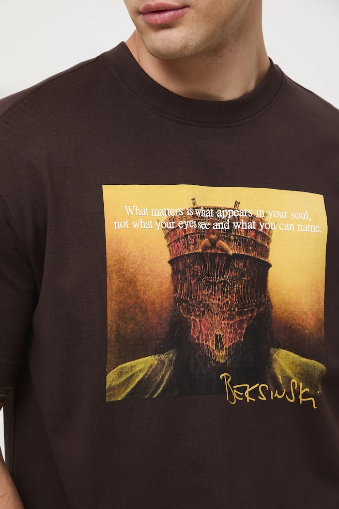 T-shirt bawełniany męski z kolekcji Zdzisław Beksiński x Medicine RW25-TSMA61