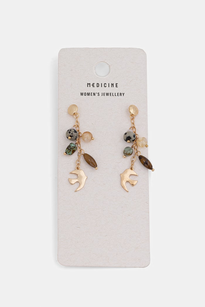 Akcesoria Medicine kolczyki damskie z kamieniami naturalnymi RW26-AUD102 multicolor