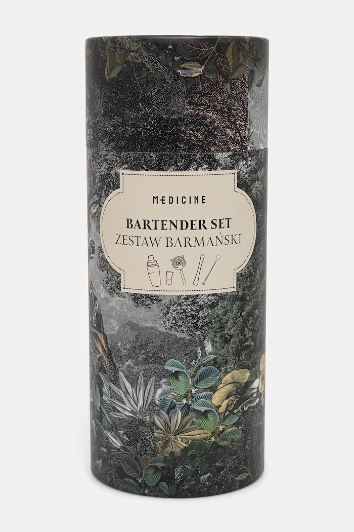 Medicine Zestaw barmański ze stali nierdzewnej srebrny RW26-BAU804