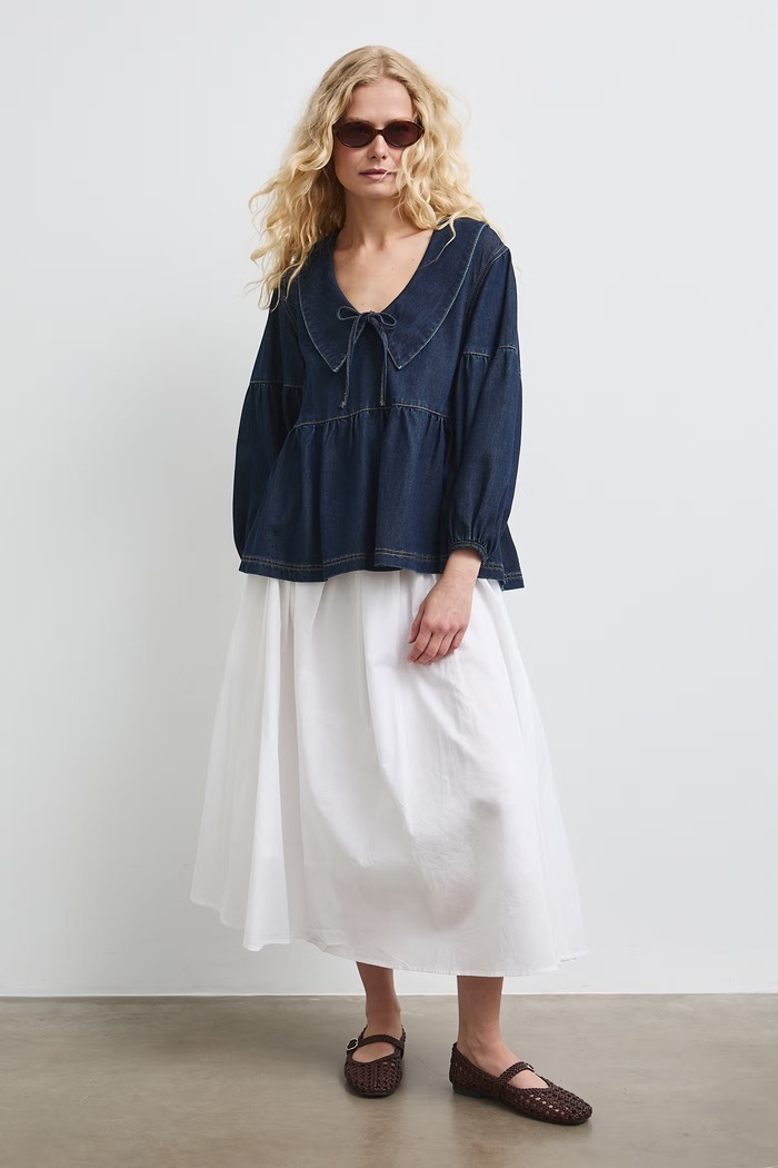Medicine bluzka damska jeansowa granatowy RW26-BDD102